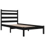 Estructura de cama madera maciza de pino negro 75x190 cm de vidaXL, Camas y somieres - Ref: Foro24-3103612, Precio: 113,78 €,...