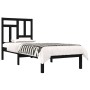 Estructura de cama madera maciza individual negra 75x190 cm de vidaXL, Camas y somieres - Ref: Foro24-3104507, Precio: 111,10...