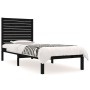 Estructura de cama madera maciza individual negra 75x190 cm de vidaXL, Camas y somieres - Ref: Foro24-3104572, Precio: 128,28...