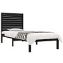 Estructura de cama madera maciza individual negra 75x190 cm de vidaXL, Camas y somieres - Ref: Foro24-3104572, Precio: 128,28...