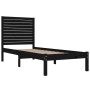 Estructura de cama madera maciza individual negra 75x190 cm de vidaXL, Camas y somieres - Ref: Foro24-3104572, Precio: 128,28...