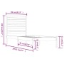 Estructura de cama madera maciza individual negra 75x190 cm de vidaXL, Camas y somieres - Ref: Foro24-3104572, Precio: 128,28...