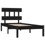 Estructura de cama madera maciza individual negra 75x190 cm de vidaXL, Camas y somieres - Ref: Foro24-3104702, Precio: 109,63...