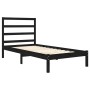 Estructura de cama madera maciza individual negra 75x190 cm de vidaXL, Camas y somieres - Ref: Foro24-3104897, Precio: 108,45...