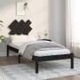 Estructura cama madera maciza individual negro 75x190 cm de vidaXL, Camas y somieres - Ref: Foro24-3104832, Precio: 107,39 €,...