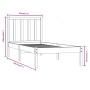 Estructura de cama madera maciza de pino negro 75x190 cm de vidaXL, Camas y somieres - Ref: Foro24-3105035, Precio: 117,41 €,...