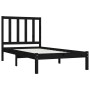 Estructura de cama madera maciza de pino negro 75x190 cm de vidaXL, Camas y somieres - Ref: Foro24-3105124, Precio: 110,22 €,...