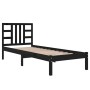 Estructura de cama madera maciza individual negra 75x190 cm de vidaXL, Camas y somieres - Ref: Foro24-3105369, Precio: 112,08...