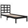 Estructura de cama madera maciza individual negra 75x190 cm de vidaXL, Camas y somieres - Ref: Foro24-3105434, Precio: 112,76...