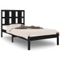 Estructura de cama madera maciza individual negra 75x190 cm de vidaXL, Camas y somieres - Ref: Foro24-3105564, Precio: 118,58...