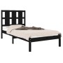 Estructura de cama madera maciza individual negra 75x190 cm de vidaXL, Camas y somieres - Ref: Foro24-3105564, Precio: 118,58...