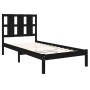 Estructura de cama madera maciza individual negra 75x190 cm de vidaXL, Camas y somieres - Ref: Foro24-3105564, Precio: 118,58...