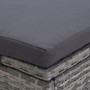 Tumbona para 2 personas con cojín ratán sintético gris en Camas para exterior | Comprar online en Foru.es