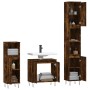 Set de muebles baño 3 pzas madera contrachapada roble ahumado de vidaXL, Muebles de baño - Ref: Foro24-3190280, Precio: 163,8...