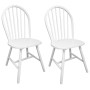 Sillas de comedor 2 unidades madera maciza de caucho blanca de vidaXL, Sillas de comedor - Ref: Foro24-242026, Precio: 207,84...