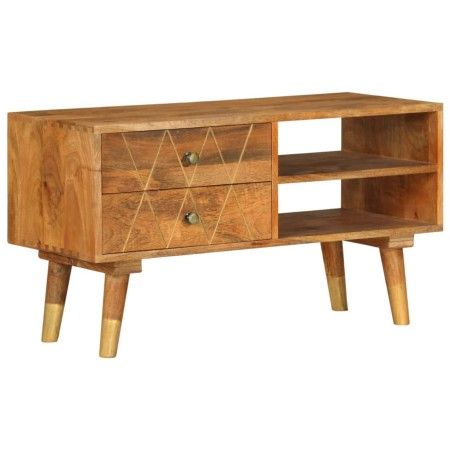 Mueble para TV de madera maciza de mango 85x35x47 cm de vidaXL, Muebles TV - Ref: Foro24-285855, Precio: 155,59 €, Descuento: %