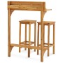 Juego de bar de balcón 3 piezas madera maciza de acacia en Conjuntos de jardín | Comprar online en Foru.es