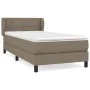 Box spring bed with taupe gray fabric mattress 100x200 cm by vidaXL, Beds and slatted bases - Ref: Foro24-3126225, Price: 339...