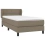 Box spring bed with taupe gray fabric mattress 100x200 cm by vidaXL, Beds and slatted bases - Ref: Foro24-3126225, Price: 339...