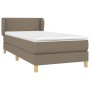 Cama box spring con colchón tela gris taupe 100x200 cm de vidaXL, Camas y somieres - Ref: Foro24-3126705, Precio: 340,31 €, D...
