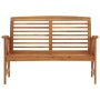 Banco de jardín de madera maciza de acacia 119 cm en Bancos de jardín | Comprar online en Foru.es