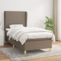 Cama box spring con colchón tela gris taupe 100x200 cm de vidaXL, Camas y somieres - Ref: Foro24-3128345, Precio: 381,19 €, D...