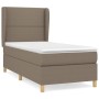 Cama box spring con colchón tela gris taupe 100x200 cm de vidaXL, Camas y somieres - Ref: Foro24-3128425, Precio: 364,77 €, D...