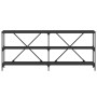 Mesa consola hierro y madera de ingeniería negro 180x30x75 cm de vidaXL, Mesas auxiliares - Ref: Foro24-832853, Precio: 76,22...