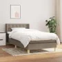 Box spring bed with taupe gray fabric mattress 100x200 cm by vidaXL, Beds and slatted bases - Ref: Foro24-3130573, Price: 350...