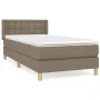 Box spring bed with taupe gray fabric mattress 100x200 cm by vidaXL, Beds and slatted bases - Ref: Foro24-3130573, Price: 350...