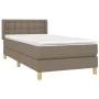 Box spring bed with taupe gray fabric mattress 100x200 cm by vidaXL, Beds and slatted bases - Ref: Foro24-3130573, Price: 350...