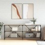 Mesa consola hierro madera ingeniería roble Sonoma 180x30x75 cm de vidaXL, Mesas auxiliares - Ref: Foro24-832854, Precio: 107...