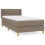 Cama box spring con colchón tela gris taupe 100x200 cm de vidaXL, Camas y somieres - Ref: Foro24-3130333, Precio: 342,28 €, D...