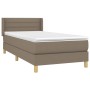 Cama box spring con colchón tela gris taupe 100x200 cm de vidaXL, Camas y somieres - Ref: Foro24-3130333, Precio: 342,28 €, D...