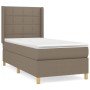 Cama box spring con colchón tela gris taupe 100x200 cm de vidaXL, Camas y somieres - Ref: Foro24-3131973, Precio: 369,81 €, D...