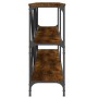 Mesa consola hierro madera ingeniería roble ahumado 180x30x75cm de vidaXL, Mesas auxiliares - Ref: Foro24-832855, Precio: 81,...