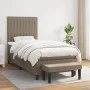 Box spring bed with taupe gray fabric mattress 100x200 cm by vidaXL, Beds and slatted bases - Ref: Foro24-3136737, Price: 392...