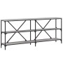 Mesa consola hierro y madera ingeniería gris Sonoma 180x30x75cm de vidaXL, Mesas auxiliares - Ref: Foro24-832856, Precio: 82,...