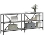 Mesa consola hierro y madera ingeniería gris Sonoma 180x30x75cm de vidaXL, Mesas auxiliares - Ref: Foro24-832856, Precio: 82,...