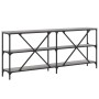 Mesa consola hierro y madera ingeniería gris Sonoma 180x30x75cm de vidaXL, Mesas auxiliares - Ref: Foro24-832856, Precio: 82,...