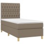 Cama box spring con colchón tela gris taupe 100x200 cm de vidaXL, Camas y somieres - Ref: Foro24-3142557, Precio: 389,04 €, D...