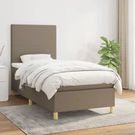 Boxspringbett mit taupegrauer Stoffmatratze 100x200 cm von vidaXL, Betten und Lattenroste - Ref: Foro24-3142157, Preis: 364,5...