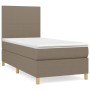 Cama box spring con colchón tela gris taupe 100x200 cm de vidaXL, Camas y somieres - Ref: Foro24-3142157, Precio: 370,71 €, D...