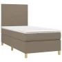 Box spring bed with taupe gray fabric mattress 100x200 cm by vidaXL, Beds and slatted bases - Ref: Foro24-3142157, Price: 364...
