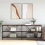 Mesa consola hierro madera ingeniería roble ahumado 200x30x75cm de vidaXL, Mesas auxiliares - Ref: Foro24-832860, Precio: 90,...