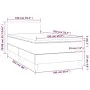 Cama box spring con colchón LED tela gris taupe 100x200 cm de vidaXL, Camas y somieres - Ref: Foro24-3132977, Precio: 343,12 ...