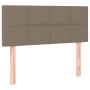 Cama box spring colchón y luces LED tela gris taupe 100x200 cm de vidaXL, Camas y somieres - Ref: Foro24-3133137, Precio: 336...