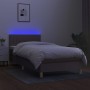 Cama box spring con colchón LED tela gris taupe 100x200 cm de vidaXL, Camas y somieres - Ref: Foro24-3133857, Precio: 343,85 ...