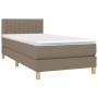 Cama box spring con colchón LED tela gris taupe 100x200 cm de vidaXL, Camas y somieres - Ref: Foro24-3133857, Precio: 343,85 ...