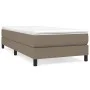 Box spring bed with taupe gray fabric mattress 100x200 cm by vidaXL, Beds and slatted bases - Ref: Foro24-3144057, Price: 298...
